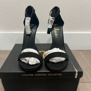 Lulu's Classic Black Strappy Heels
